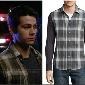 Howe Plaid Flannel Long Sleeve Shirt Teen Wolf